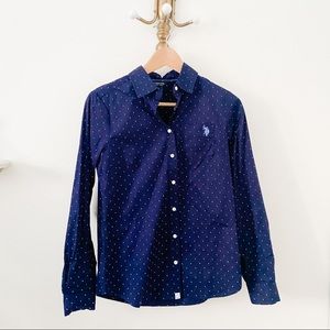 RALPH LAUREN Polka Dotted Button Down